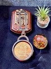 Table Top Brass Magnifying Glass  Watts   Son 1814 London Engraved Antique Finis