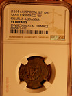 Ngc Vf Details Santo Domingo 4 Maravedis Columbus Era First Mint America