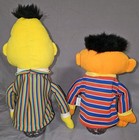Vintage 2003 Bert   Ernie Gund Hand Puppets Sesame Street Plush 