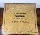 Rare Antique J   P Coats Boilfast Metal Thread Store Display Cabinet 3 Drawer