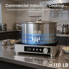 Abangdun 1800w 100v   185v Induction Cooktop Electric Stove Large Burner 24h Timer
