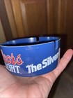 Vintage Blue Plastic Coors Light Silver Bullet Beer Ashtray Advertising