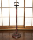 Antique 19th Century Japanese Candle Holder Wooden Large Candlestick Edo 26 5 In