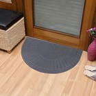 Rubber Doormat Indoor Outdoor Half Round Front Door Mat  Low Profile Welcome Mat