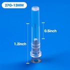 100 Pack 27 Ga 1 2 Inch Disposable Needles With Caps For Scientific And Industri
