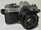 Canon Ae-1 Program Black 35mm Slr Film Camera W  50mm F 1 8 Fd Lens - Working