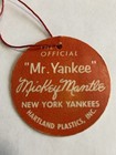 Vintage 1950 s Hartland Mickey Mantle Original Hang Tag New York Yankees Hof 