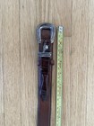 Vintage Leather Belt With Silver Buckle  Unisex  Fits 30-33 Waists -