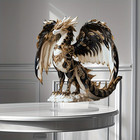 2d Fire Breathing Dragon Figurine Creative Fantasy Acrylic Ornament