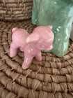 3 Vintage Lamb Figurines   Planter Green White Pink Easter Spring