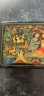 Palekh 1980   srussian Lacquer Box Vintage Handmade Fairytale Art Very Rare
