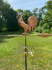 Copper Rooster Weathervane With Roof Mount- Free Shipping 