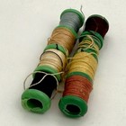 Vintage Sewing Mini Spools Set Lot Of 2 Multi Colored Thread