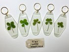 Real Four Leaf Clover Keychain     Vintage-inspired Lucky Gift With Genuine Clover