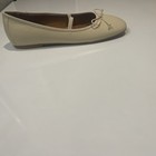 Zodiac Beige Ballet Flats Bow Accent Slip On Round Toe Women s Casual Shoes