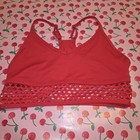 Pink Victoria   s Secret Ultimate Lightly Lined Sports Bra Red Racerback Medium 