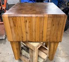 Maple Butcher Block 30  X 30  Vintage - Circa 1930s - Fully Restored