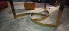 Vintage Mid Century Brass Swirl Coffee Table Pre Owned