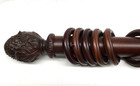 Pack Of Ten  1-3 8    Curtain Rings For Wood Pole For Window Drapes - Mahogany