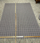 Vtg 2  1 4yd 60 x81   Designer Herringbone Wool Plaid Fabric Suiting Brown Beige