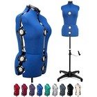 Blue Adjustable Dress Form Mannequin 13 Dials Medium Sewing Display Tri-pod