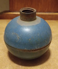 Us Vietnam War Era M69 Practice Hand  Dummy Cast Iron Vintage Blue