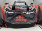 Adidas Defender Duffel Bag Tech Gray   Infrared One Size Soccer Gym Training 