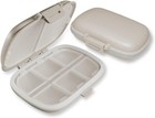 Small Travel Pill Organizer Container Daily Pill Case Medicine Box Holder Beige