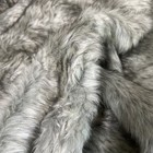 1    Silver Grey Tipped Wolf Mohair Plush Fabric 35   x45    Dense Silky Bears Crafts