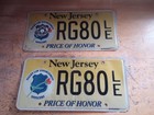 New Jersey Fallen Law Enforcement Officers    price Of Honor    License Plate Set 2