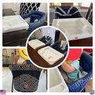 Mtwml Stripe-black Hook-on High Chair With Tray - Portable Clip-on Baby Seat