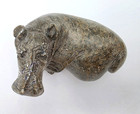 Hand Carved Stone Hippo African Sculpture Primitive Folk Art Vtg Decor