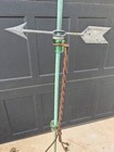 Antique Spiral 60  Wrought Iron Lightning Rod Arrow Weathervane North Carolina