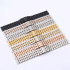 16mm-26mm Straight curved End Metal Bracelet Stainless Steel Watch Band Strap