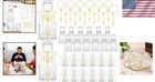 12 Sets Elegant Glass Holy Water Bottles   Cross Beads For Baptism Favors 