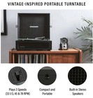 Crosley Voyager Bluetooth Record Player Portable Turntable 3 Speed Black