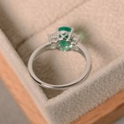 2 70 Ct Natural Emerald Diamond Engagement Wedding Ring 14k White Gold Size 6
