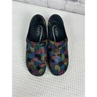 Klogs Polina Clogs Womens 9 Puzzle Print Leather Comfort Slip On Shoes