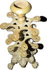 Antique Brass Thread Spool Carousel Sewing Stand Ornate Victorian Style