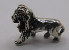A Sweet English Hallmarked Sterling Silver Miniature Lion Statue Figure