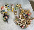 Vintage 85  Wooden Spools Thread Belding Corticelli Coats Clarks Mixed Lot Silk