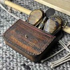 Brass Binocular With Leather Case   R j Beck Marine London Folding Nautical