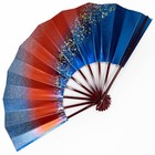 Vtg Japanese Maiogi Folding  dance School Fan Used In Original Storage Box