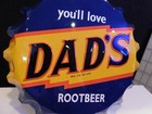 Vintage Hard To Find 22  Stout Hires Root Beer Bottle Cap Sign - See The Video 