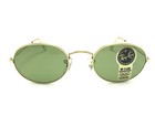 Vintage B l Ray-ban W0977 Uwas Gold Oval Metal Sunglasses Usa Rb-3 Lens Nos