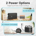 Am Fm Radio Portable Plug In Wall Or Aa Battery Operated For Home outdoor   Emer