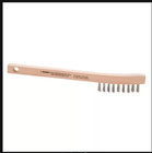 Lincoln Electric 9 In Long Wooden Handled Stainless Steel Welding Wire Brush New