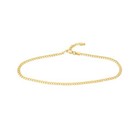 Cuban Link Chain Anklet Real 14k Solid Gold Ankle Bracelet Foot Jewelry Women