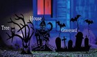 House Outdoor Lawn Shadow Sculpture Bootiful Halloween Decor New In Box