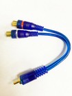 Audiotek At-y2f1m Rca Y-adapter 1 Male 2 Female Gold Plated Splitter 6 Pieces